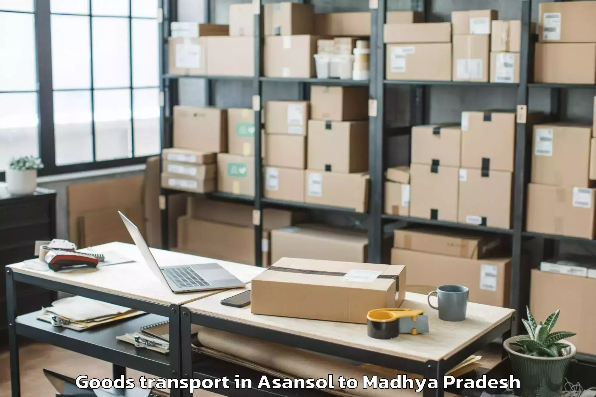 Affordable Asansol to Sehore Goods Transport